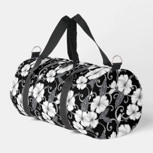 POLYNESIAN DREAM PATTERN IN BLACK DUFFLE BAG