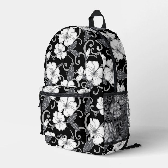 POLYNESIAN DREAM PATTERN IN BLACK PRINTED BACKPACK (Back Corner Right)