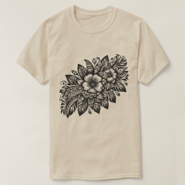 Polynesian Flower T-Shirt (Design Front)