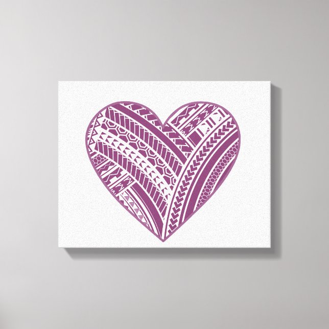 Polynesian Heart Canvas Print (Front)