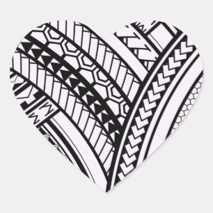Polynesian Heart Sticker