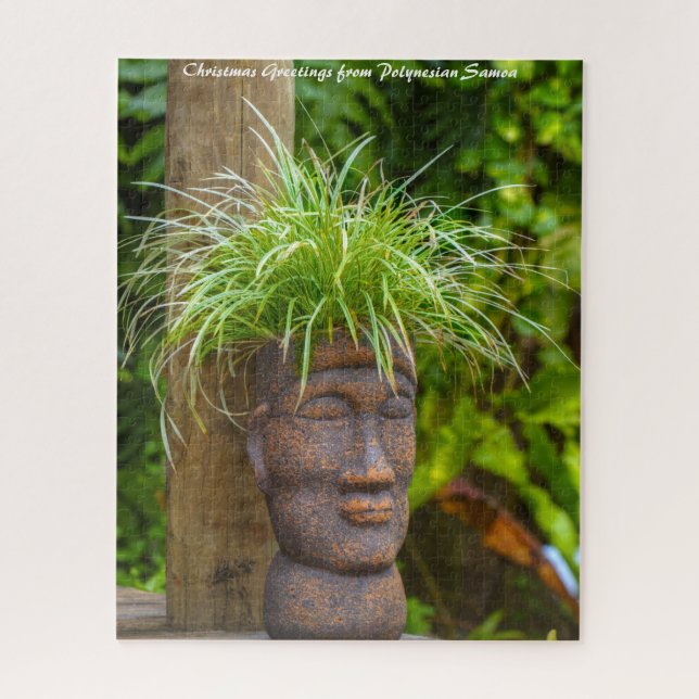 Polynesian Samoa.Christmas Greetings Jigsaw Puzzle (Vertical)