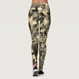POLYNESIAN SEPIA PATTERNS LEGGINGS