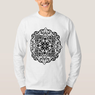 Polynesian style abstract tattoo mandala black T-Shirt