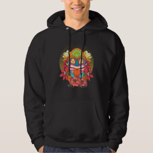 Polynesian Tiki Mask Tropical Statue Hawaiian Luau Hoodie