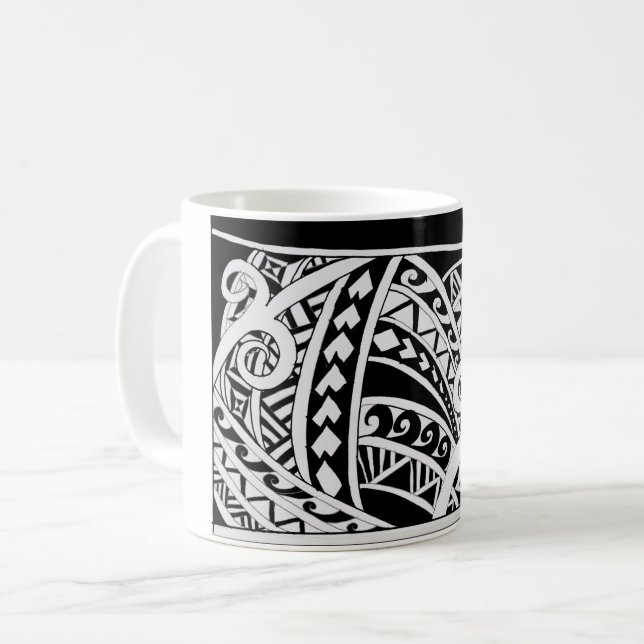 Polynesian Tribal Mug (Front Left)