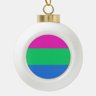 Polysexual Ceramic Ball Christmas Ornament
