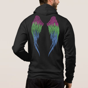 Polysexual Flag - Angel Wings Hoodie
