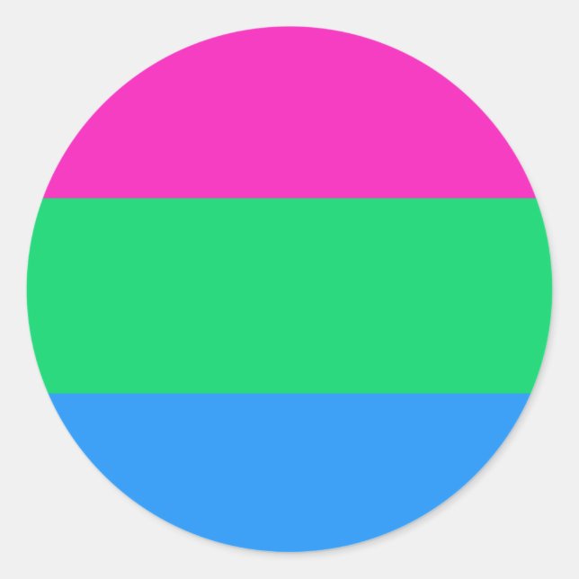 Polysexual Flag Classic Round Sticker (Front)