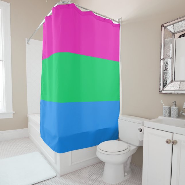 Polysexual Flag Shower Curtain (In Situ)