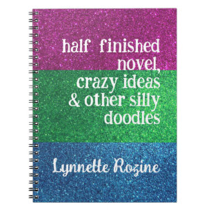 Polysexual Gay Pride Glitter Custom Text Template Notebook
