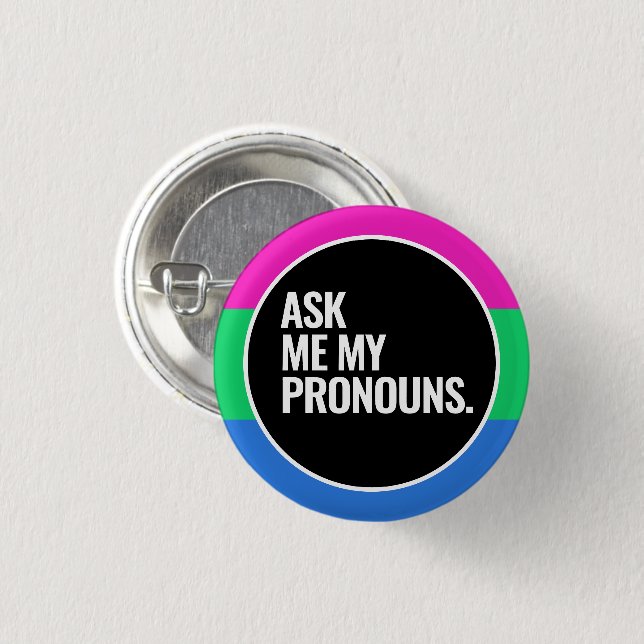 Polysexual Pride 3 Cm Round Badge (Front & Back)