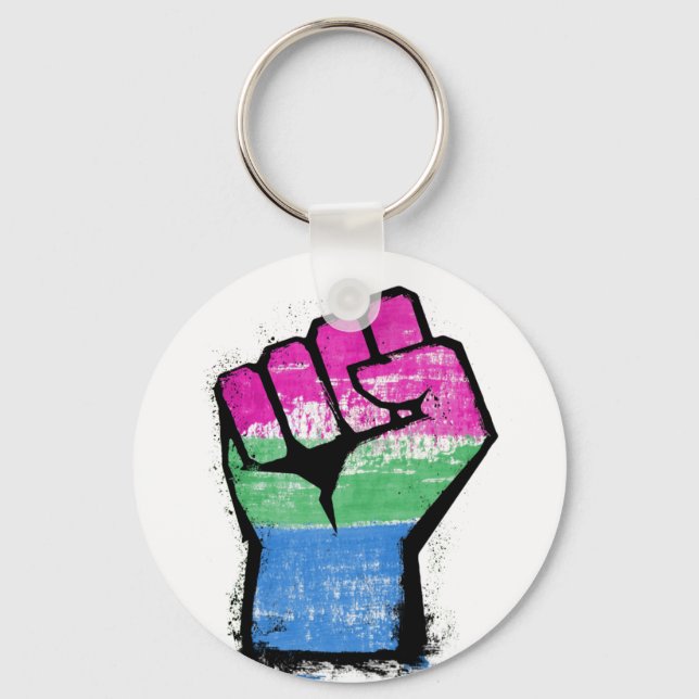 Polysexual Pride Fist Key Ring (Front)