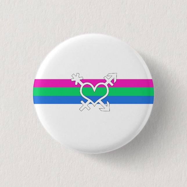 Polysexual Pride Flag 3 Cm Round Badge (Front)