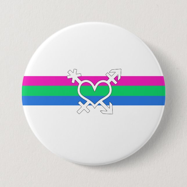 Polysexual Pride Flag 7.5 Cm Round Badge (Front)