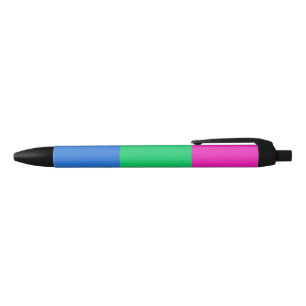 Polysexual Pride Flag Black Ink Pen