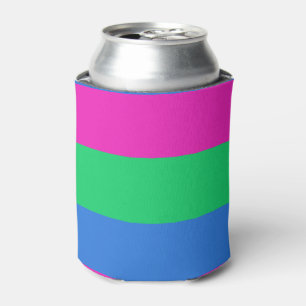 Polysexual Pride Flag Can Cooler