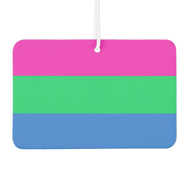Polysexual Pride Flag Car Air Freshener (Front)