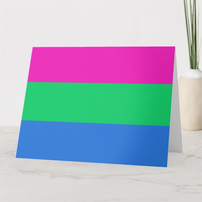 Polysexual Pride Flag Card (Front)