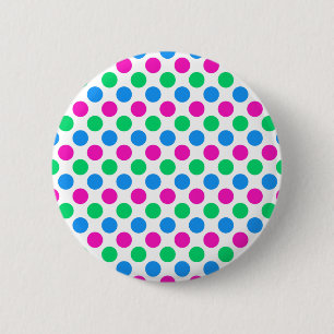 Polysexual Pride Flag Colours Polkadots 6 Cm Round Badge