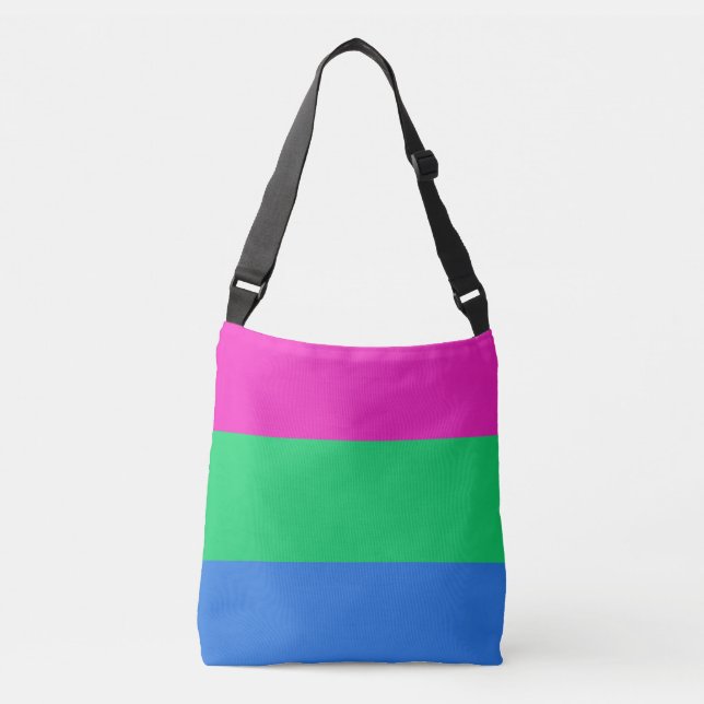 Polysexual Pride Flag Crossbody Bag (Front)