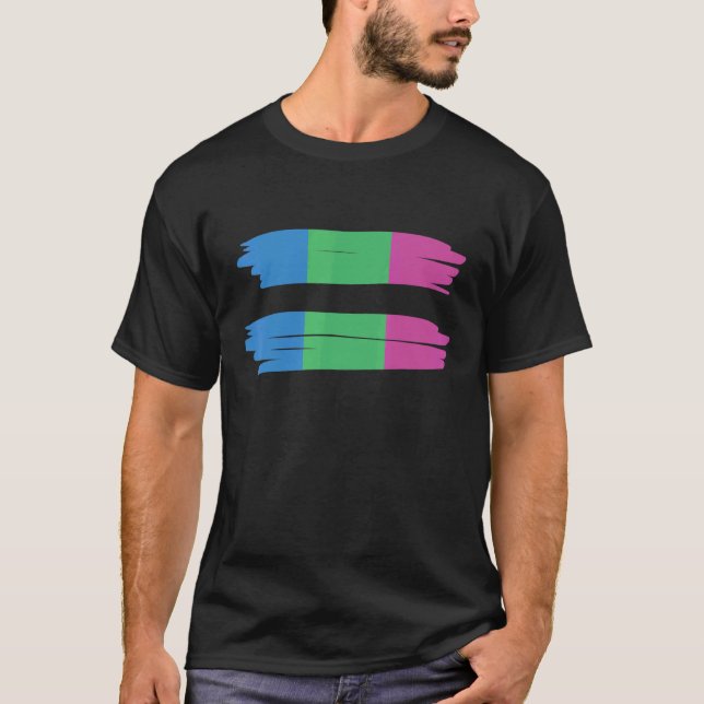 Polysexual Pride Flag Equality Polysexual 2 T-Shirt (Front)