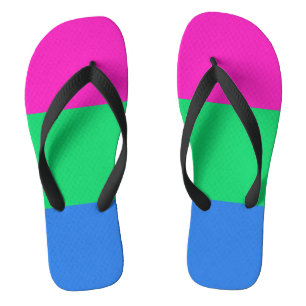 Polysexual Pride Flag Jandals