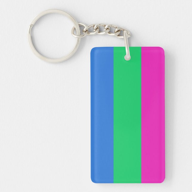 Polysexual Pride Flag Key Ring (Front)