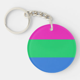 Polysexual Pride Flag Key Ring