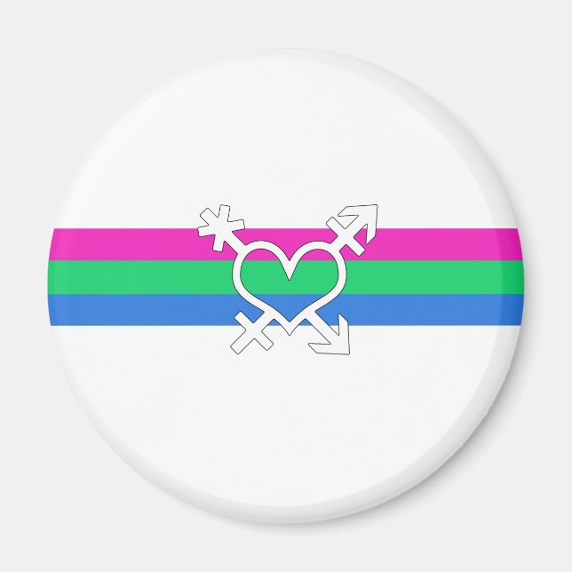 Polysexual Pride Flag Magnet (Front)