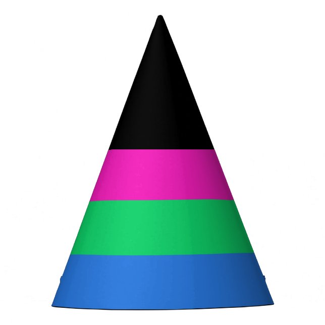 Polysexual Pride Flag Party Hat (Front)