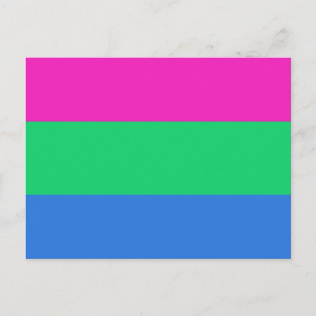 Polysexual Pride Flag Postcard (Front)