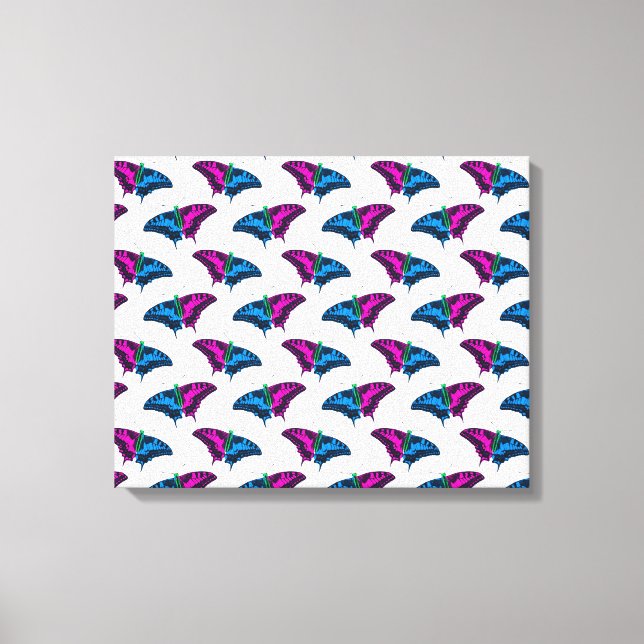 Polysexual Pride Flag Swallowtail Butterfly Canvas Print (Front)