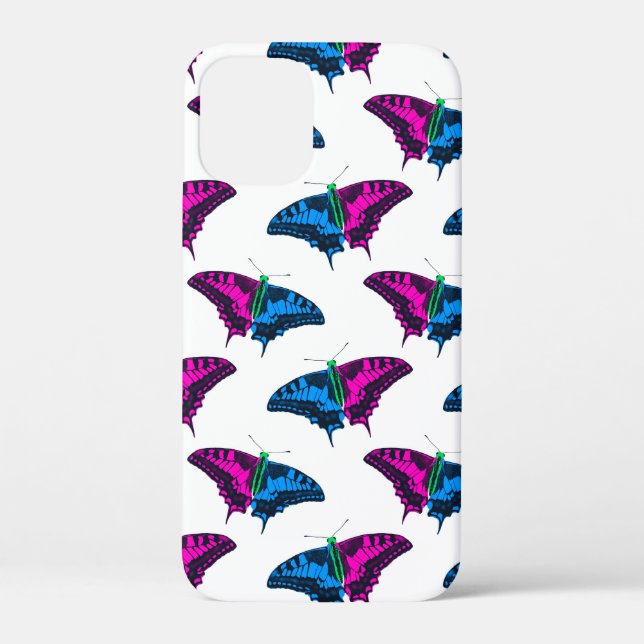 Polysexual Pride Flag Swallowtail Butterfly Case-Mate iPhone Case (Back)