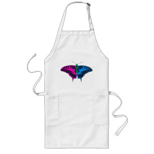 Polysexual Pride Flag Swallowtail Butterfly Long Apron