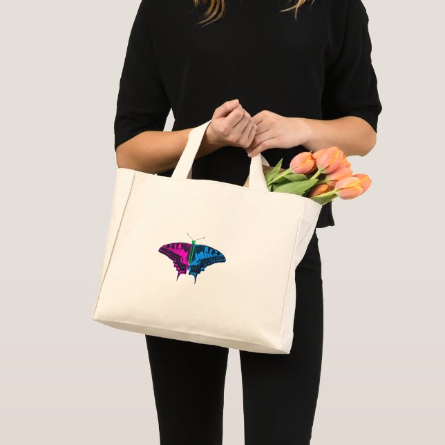 Polysexual Pride Flag Swallowtail Butterfly Mini Tote Bag (Front (Product))