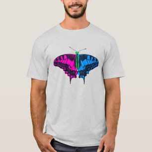 Polysexual Pride Flag Swallowtail Butterfly T-Shirt