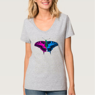 Polysexual Pride Flag Swallowtail Butterfly T-Shirt