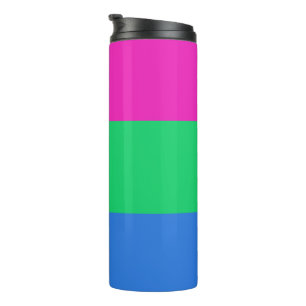 Polysexual Pride Flag Thermal Tumbler