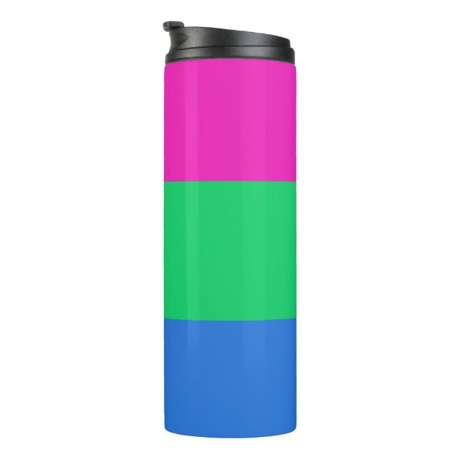 Polysexual Pride Flag Thermal Tumbler (Rotated Right)