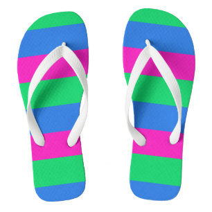 Polysexual Pride Jandals