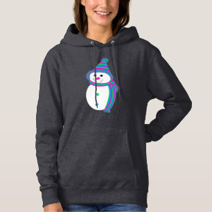 Polysexual Pride Snowman Snowperson Poly Flag Hoodie