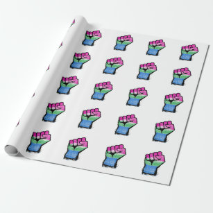 Polysexual Protest Fist Wrapping Paper