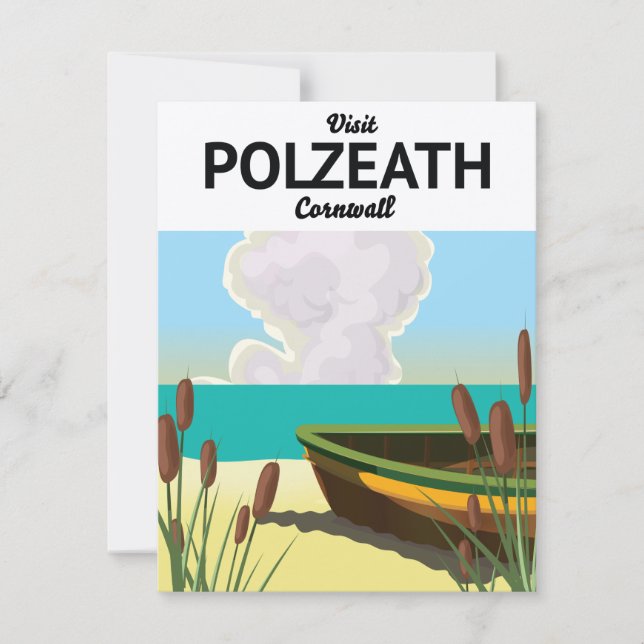 Polzeath, Cornwall Seaside travel poster  (Front)