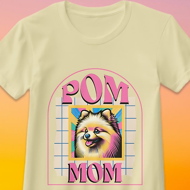 Pom Mum Dog Mama Shirt Gift for Pomeranian Owner (Pom Mom Dog Mama Shirt Gift for Pomeranian Owner)