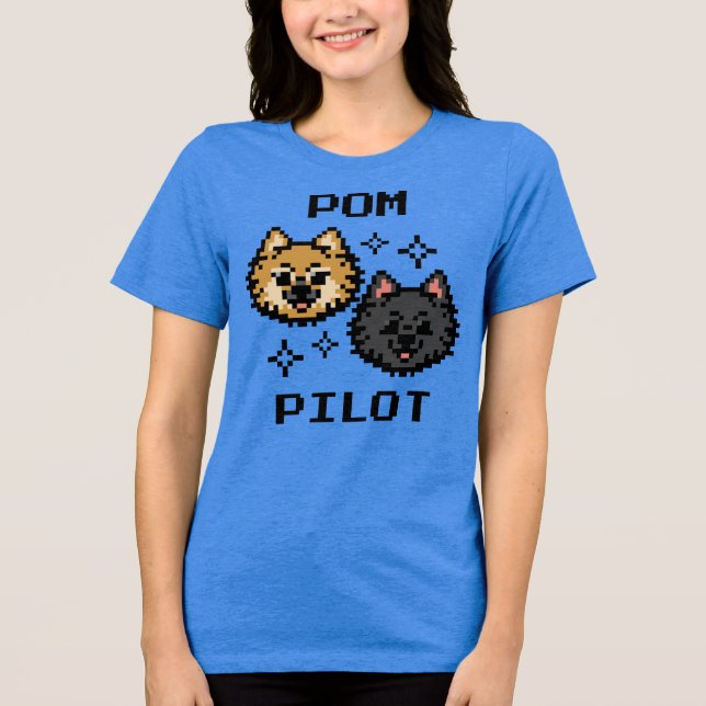 Pom Pilot (Sparkle Duo) - T-Shirt Tri-Blend Shirt (Front)
