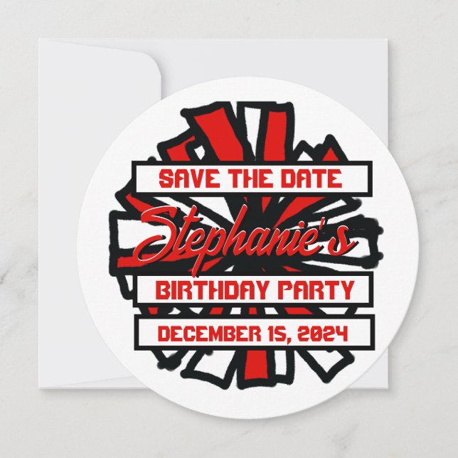 Pom Pom #7 Invitation (Front)