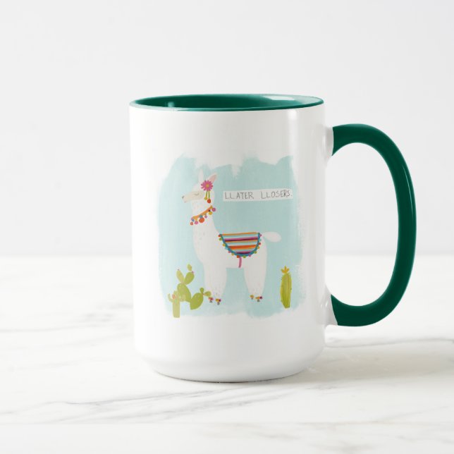 Pom Pom Llama Rama- Llater Llosers Mug (Right)
