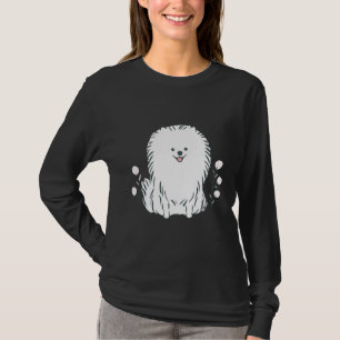 Pom Pom Puppy Dog Pomeranian White T-Shirt