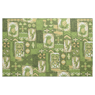 Pomaika’i Tiki Hawaiian Vintage Tapa Fabric
